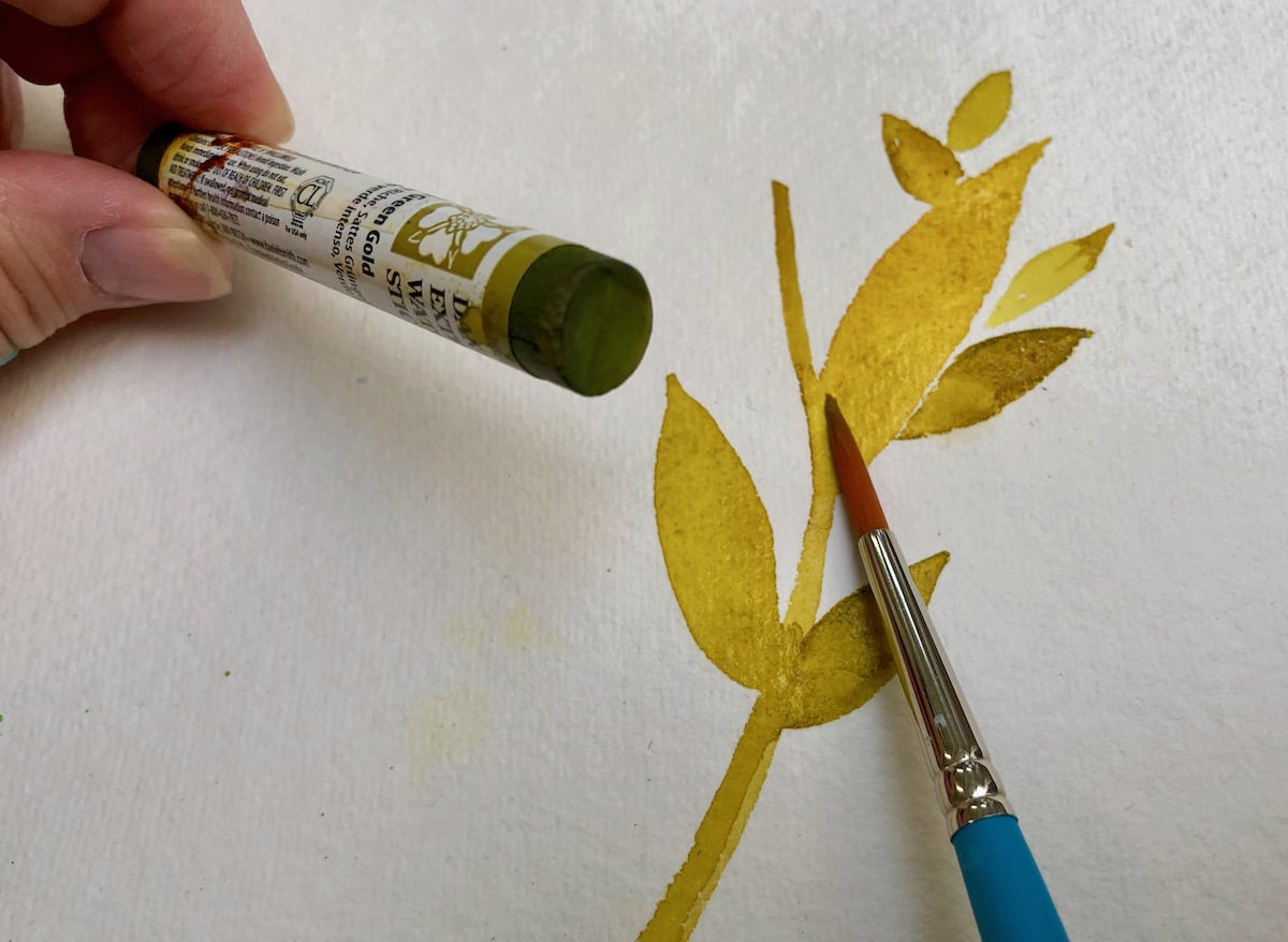 paint tip of stick
