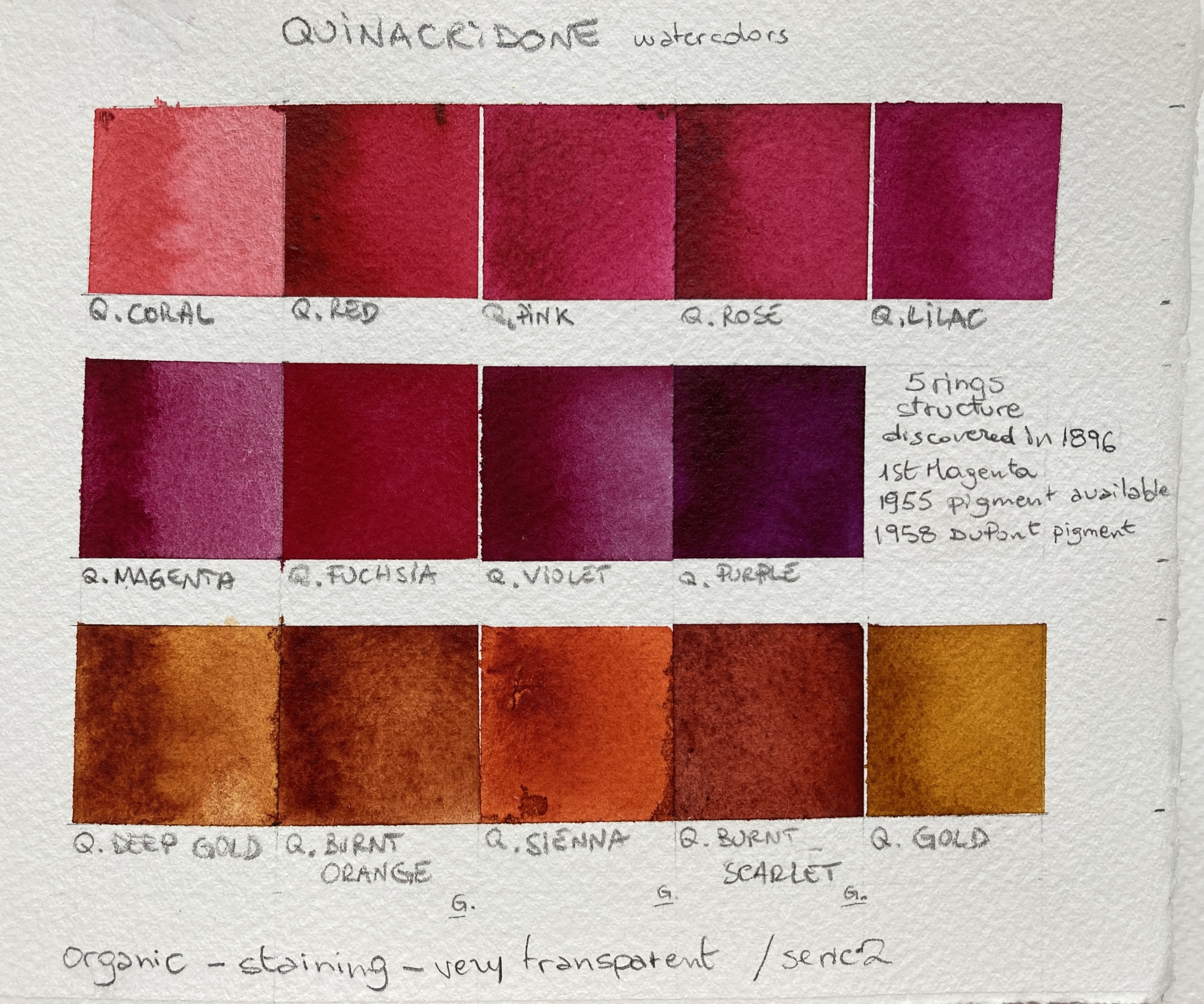 quinacridone swatches Leti