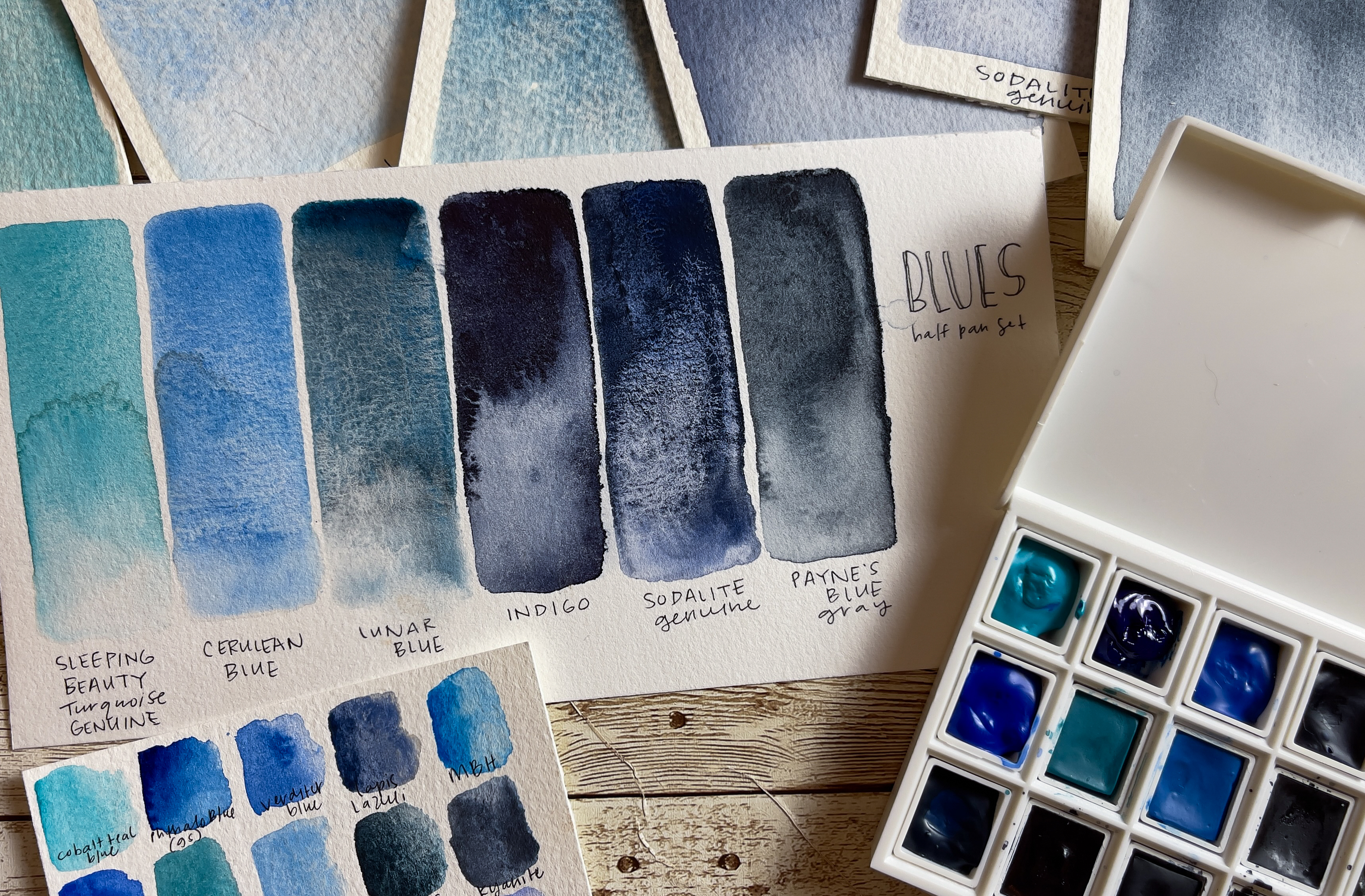 Blues, From Serene to Dramatic – The DANIEL SMITH Watercolor Half Pan Set-17
