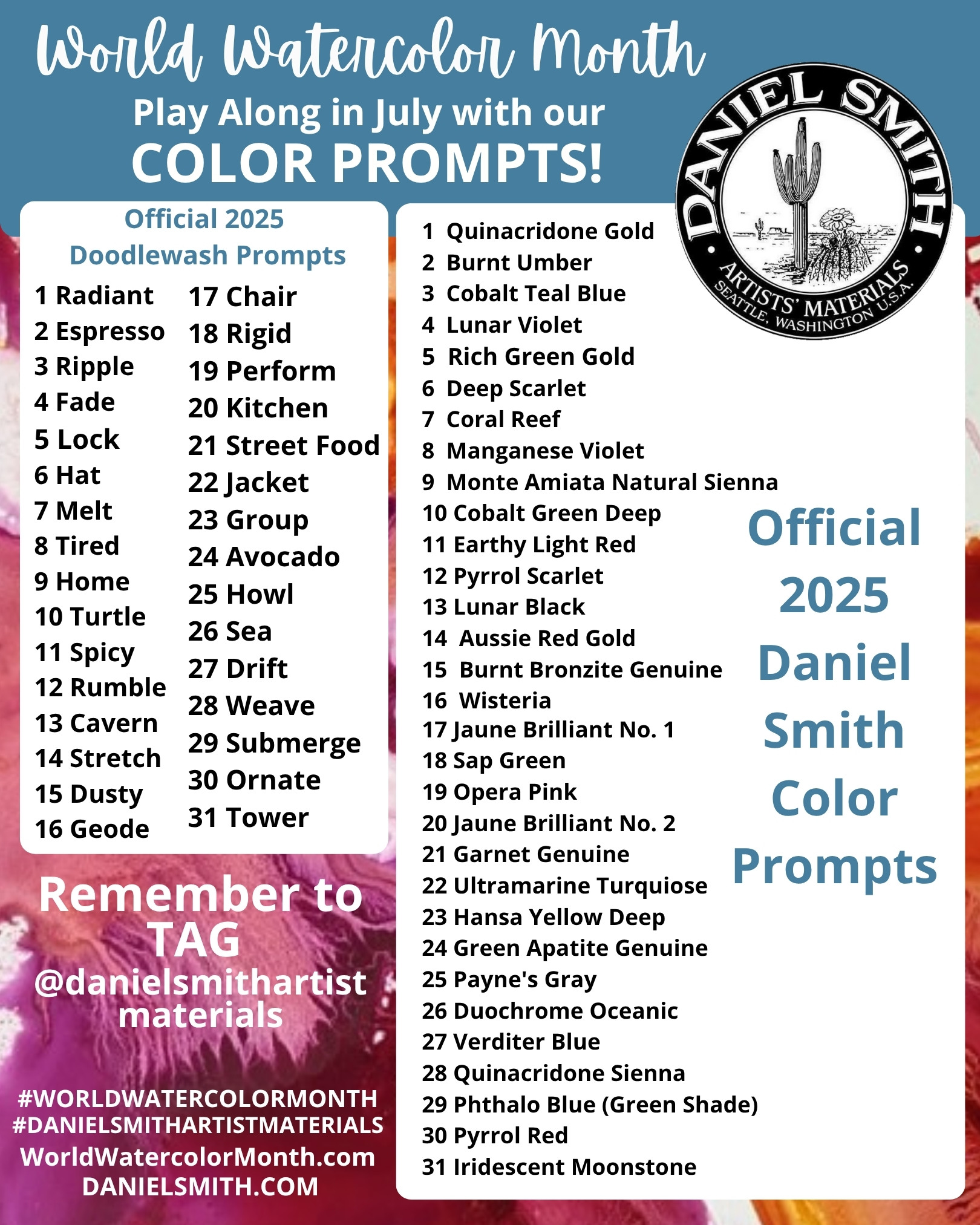 Play Along in July – World Watercolor Month 2025-2