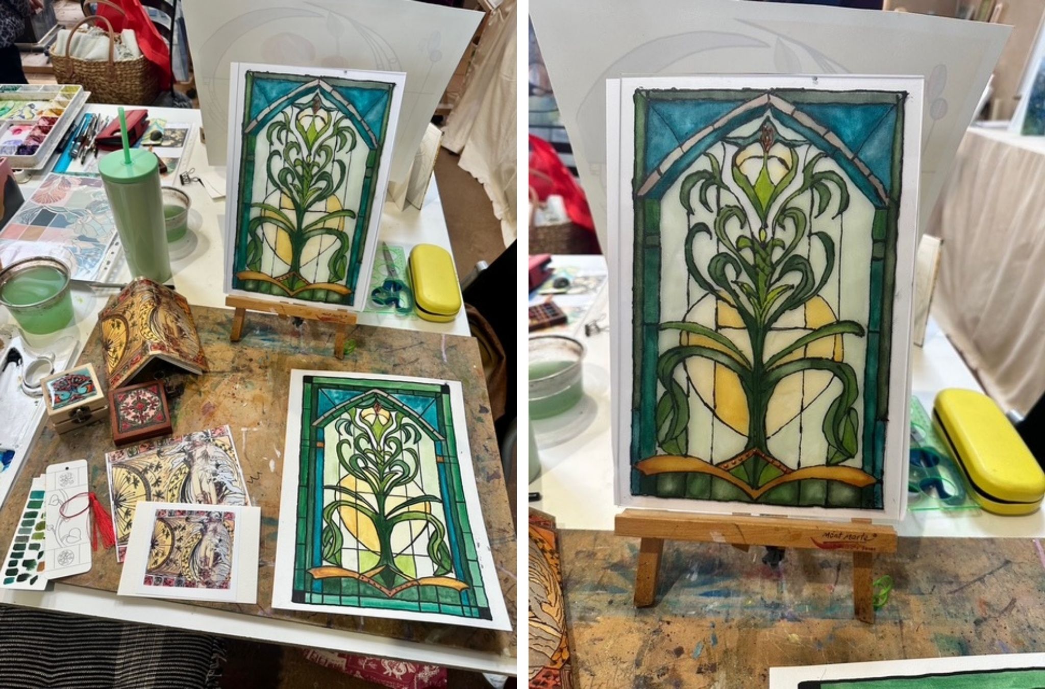 Art Deco Inspiration in Watercolour Exploring the Spirit of the 1920s-10