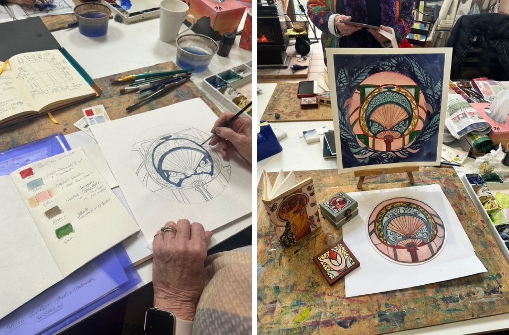 Art Deco Inspiration in Watercolour Exploring the Spirit of the 1920s-8