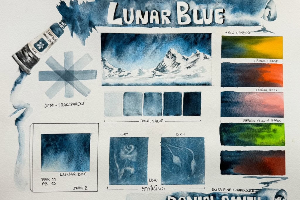 Lunar Blue: A Watercolor Study by Marty Gómez-Silva - DANIEL SMITH