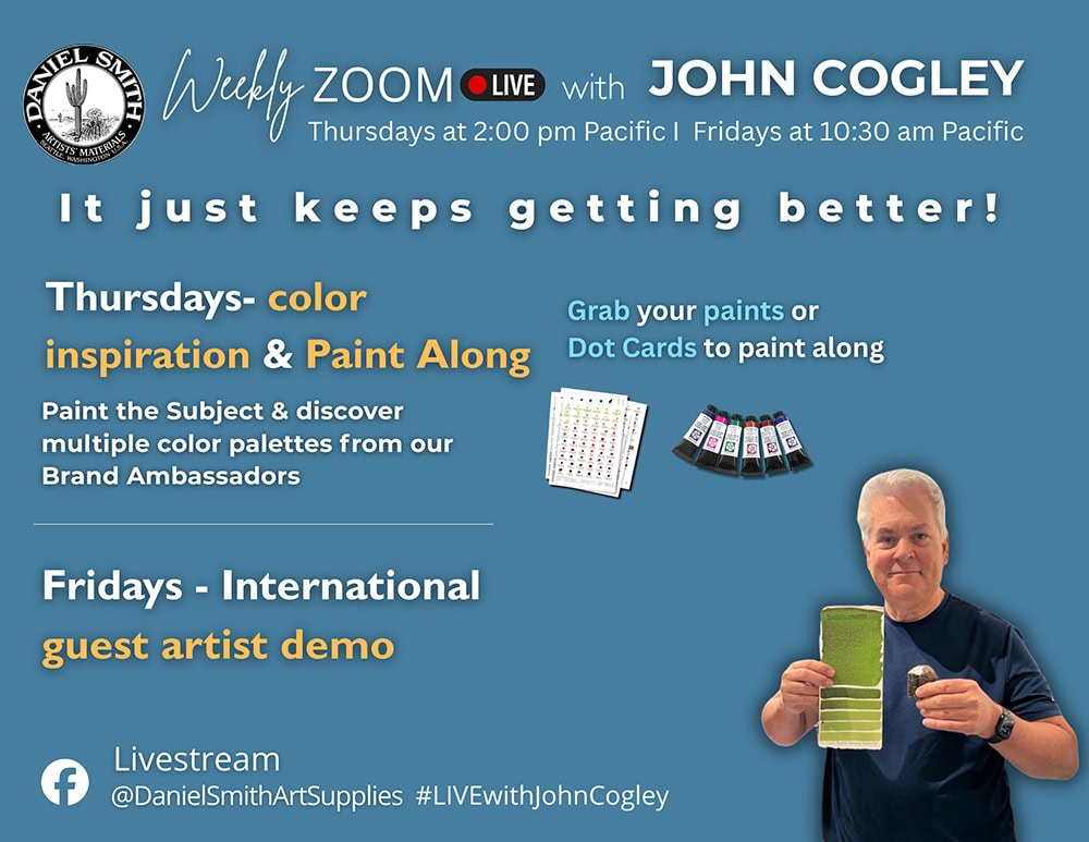Weekly Zoom LIVE with John Cogley: Paint & Connect
