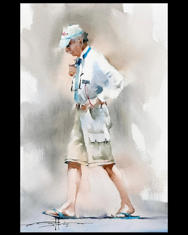 We always look forward to the way light is captured and the beautiful skin tones @michaelsolovyev Thanks for sharing! 

#Repost @michaelsolovyev
・・・
Michael Solovyev 
Gentleman on holiday
15 x 22 inches
Watercolor on paper 
@danielsmithartistsmaterials 

#danielsmith #danielsmithartistsmaterials #danielsmithwatercolors 
#watercolourartwork #watercolourpaintings #watercolourart