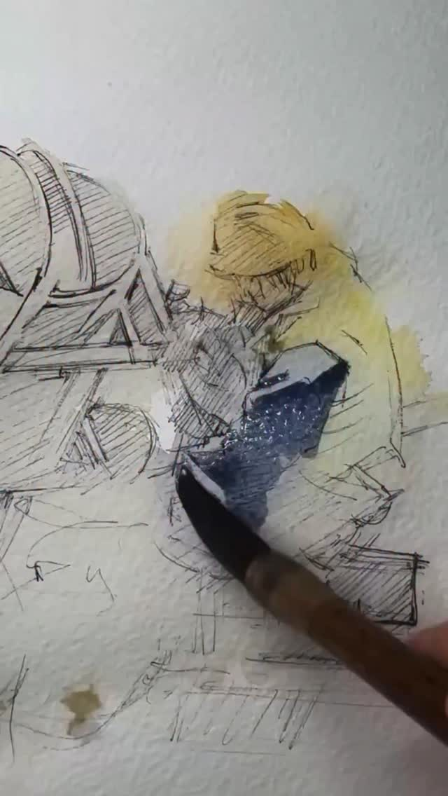 @karenmai.art  we always look forward to your beautiful soft layers and just how lovely you do color mixes.#repost @karenmai.art Back to sketching everyday scenes.☺️Watercolor on paper.#danielsmith #danielsmithartistsmaterials #danielsmithwatercolors #watercolors