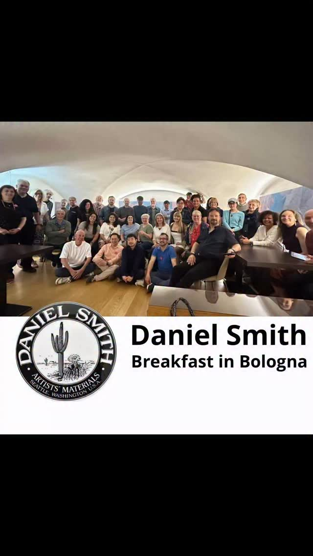 Breakfast in Bologna Italy with John Cogley and Katherine Taylor ☀️☀️☀️💐💐💐 It has since become a favorite time of the year to gather together for colors, art, friendship over good food and simply to cherish time with you,  Brand Ambassadors, artists, and DS friends old and new. Memories we make together paints love and hope for a better and brighter world. Thank you for joining us! P.S Thank you Brand Ambassadors for sharing with us these lovely images. #danielsmith #danielsmithartistsmaterials #danielsmithwatercolors #watercolors #artconnects