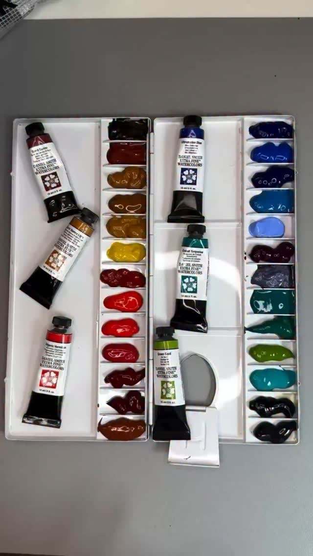 Great selection of colors @nosuch ☺️ Thanks for sharing and making us part of the journey. #repost @nosuch Living in color and making my palette with @danielsmithartistsmaterials #danielsmith #danielsmithartistsmaterials  #danielsmithwatercolors #watercolors #watercolorsketch #sketching #colors #palette #europe #losangelas