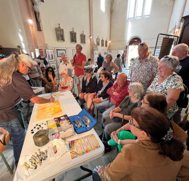 Congratulations 🎉🎉🎉 @relatewithrajat Repost from @relatewithrajat•Yesterday my demo with Daniel Smith colours in Salavas, France. It was great gathering, all art lover people.#danielsmith #danielsmithartistsmaterials #danielsmithwatercolors #artconnects