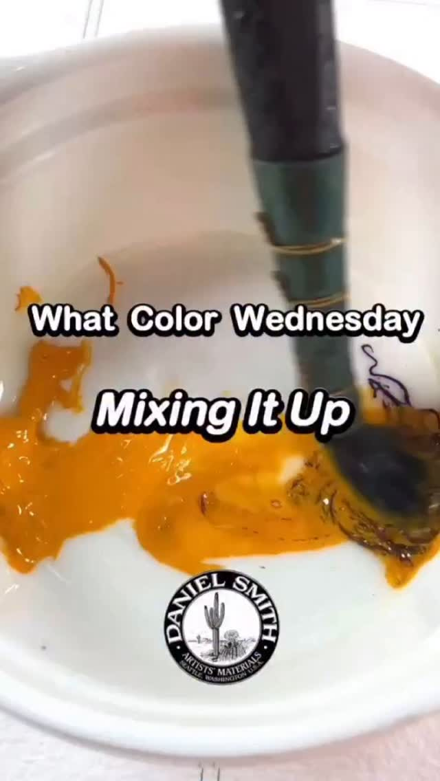What Color Wednesday Mixing It Up!⁠⁠Name the unidentified color that works as a mixer to Isoindoline  Yellow. Make a guess ... make it two.⁠⁠Answer will be revealed tomorrow.⁠⁠#danielsmith #danielsmithartistsmaterials⁠#danielsmithwatercolor #danielsmithwhatcolorwednesday #whatcolorwednesdaymixingitup #colormixing