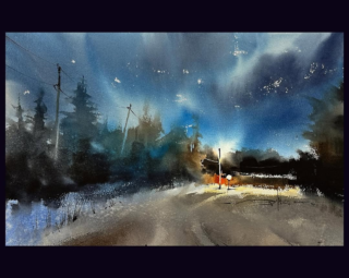 Magical! We love that blue and hint of yellow @michaelsolovyev  Thanks for sharing and tagging us. Repost from @michaelsolovyev•Michael SolovyevCanadian Winter Fairy Tale15 x 22 inchesWatercolour on paper@danielsmithartistsmaterials #danielsmith #danielsmithartistsmaterials #danielsmithwatercolors  #watercolor#watercolourartwork #watercolourlandscape #watercolourpaintings #watercolourartist