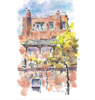@iainstew7  thank you for the time, painting tips and color insights!  Always a delight to have you at Friday LIVE with John Cogley.Repost from @iainstew7•Santa Fe sketchbook demo for DANIEL SMITH: Artists’ Materials. #danielsmith #danielsmithartistsmaterials #danielsmithartistmaterials #danielsmithwatercolor