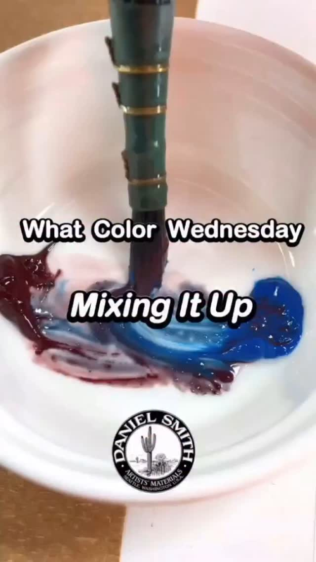 What Color Wednesday Mixing It Up!⁠⁠Name the unidentified color that works as a mixer to Potter’s Pink. Make a guess ... make it two.⁠⁠Answer will be revealed tomorrow.⁠⁠#danielsmith #danielsmithartistsmaterials⁠#danielsmithwatercolor #danielsmithwhatcolorwednesday #whatcolorwednesdaymixingitup #colormixing