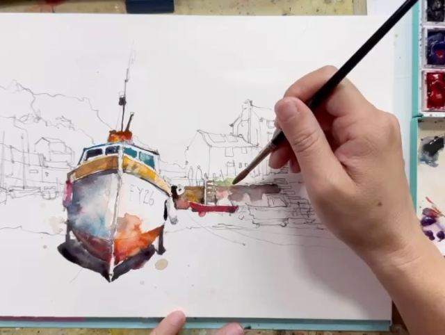 @paulwang_sg We love the way you share the painting story and just how you celebrate every subject in colors! Thanks for the inspiration.#repost @paulwang_sg A little fishing village in POLPERRO - back to a more tame and quiet painting approach and enjoying a short virtual visit to this quaint beautiful town of POLPERRO in UK. Hope this piece is bringing you lots of sunshine and positive vibes! I will also be posting the complete video demo on YouTube so stay tuned. #danielsmith #danielsmithwatercolors #danielsmithartistsmaterials