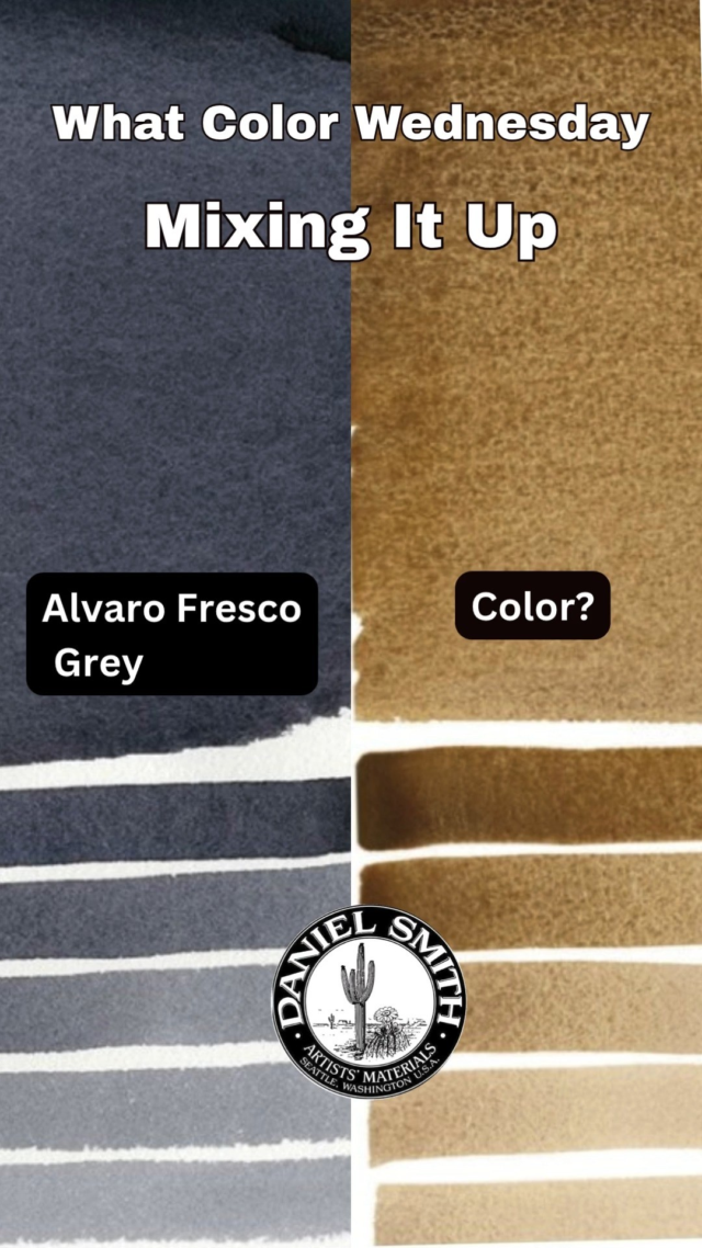 It’s What Color Wednesday – Mixing It Up! 🎨Missed the right guess last week? No worries—today’s your chance to try again!Can you name the mystery color that mixes beautifully with Alvaro Fresco Grey?Drop your guess below ⬇️Answer revealed tomorrow!#danielsmith #danielsmithartistsmaterials #danielsmithwatercolors