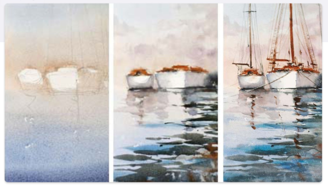 From DANIEL SMITH Archives!Learn to paint boats with Brand Ambassador Anders Andersson @aaaaandersson .Blog link in bio or visit https://danielsmith.com/tutorials/how-to-paint-watercolor-boats/