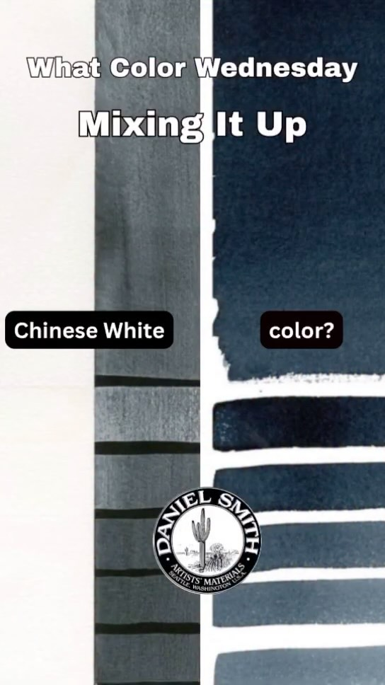 It’s What Color Wednesday – Mixing It Up! 🎨Missed the right guess last week? No worries—today’s your chance to try again!Can you name the mystery color that mixes beautifully with Chinese White? Drop your guess below ⬇️Answer revealed tomorrow!#danielsmith #danielsmithartistsmaterials #danielsmithwatercolors