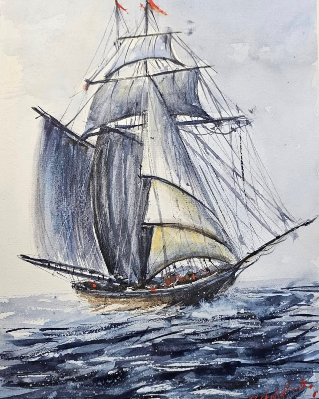 @captprafullhudekar  thank you for the wondeful demo at Friday LIVE witj John Cogley last week. You make seascape painting a friendly subject ☺️Repost from @captprafullhudekar•Todays watercolur demo at Daniel Smith . Thank John and DS team.#danielsmith #danielsmithwatercolors #danielsmithartistsmaterials