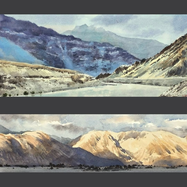 @sanjay.desai.9678  We love your process story and those beautiful color mixes. Thanks for sharing ☺️Repost from @sanjay.desai.9678•Ladakh! Another challenging place for watercolour artists. Diametrically opposite to Varanasi. Varanasi challenges basic  conventions of traditional watercolour… with its chaos, clutter, odd perspectives and many other things. Ladakh challenges you with unimaginable scale, confusing horizons, vast spaces, completely different textures, light, colours and forms. Problem is , many times there is a lack of any man made or natural object to define subjective scale! There is nothing except land and mountains! And if it is there is one, then you can either depict that object or the whole background mountain. Both can not fit together in a piddly paper! But on a higher spiritual level, Varanasi and Ladakh are two sides of the same coin. Both force you to think “ what am I doing here? What is my relevance, what is my role?”Here are some attempts. If you go there, you will realise how pathetic they are! #danielsmith#danielsmithartistsmaterials #danielsmithwatercolors #danielsmithasia