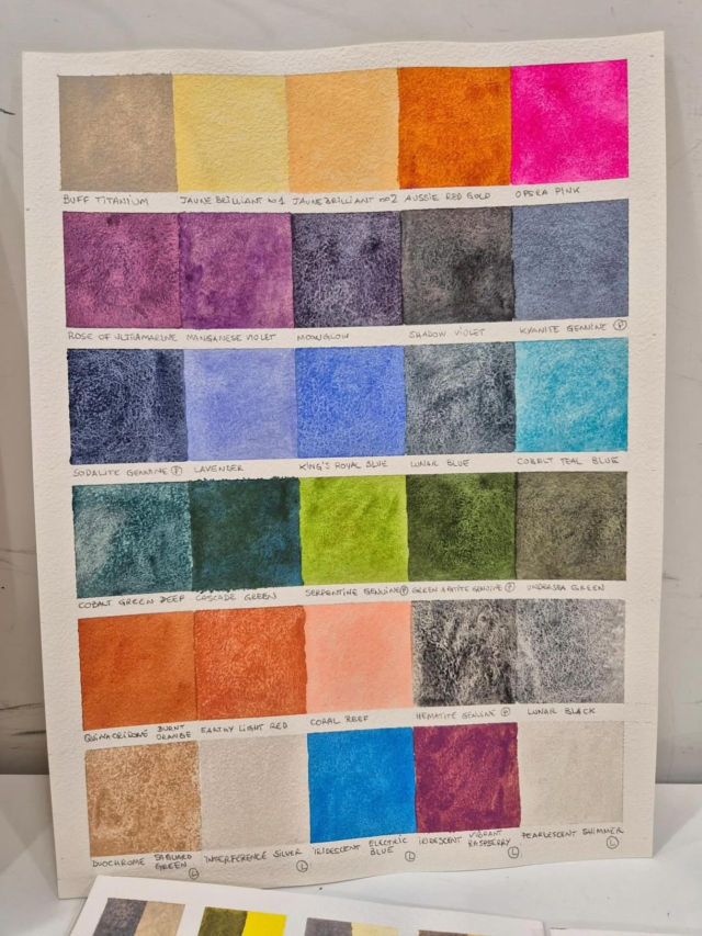 @ornellabini we’re loving this large color swatches ☺️ Thanks for sharing the image from the recent sharing session by Brand Ambassadors Giivanni Balzarani  @jopaint  and Letizia Monacelli @letymon with the @dittapoggi team.
#danielsmith #danielsmithwatercolors #danielsmithartistsmaterials