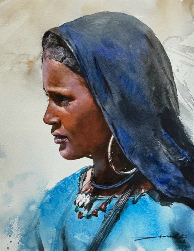 Masterful! @j.hunsung Repost from @j.hunsung•Watercolor Portrait Day 2 of the Workshop in Grass Valley.#danielsmith #danielsmithartistsmaterials #danielsmithwatercolors
