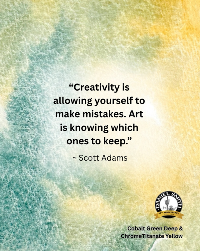 What’s one creative “mistake” you’ve made that turned into something worth keeping? Share your story below! #danielsmith #danielsmithartistsmaterials #danielsmithwatercolor